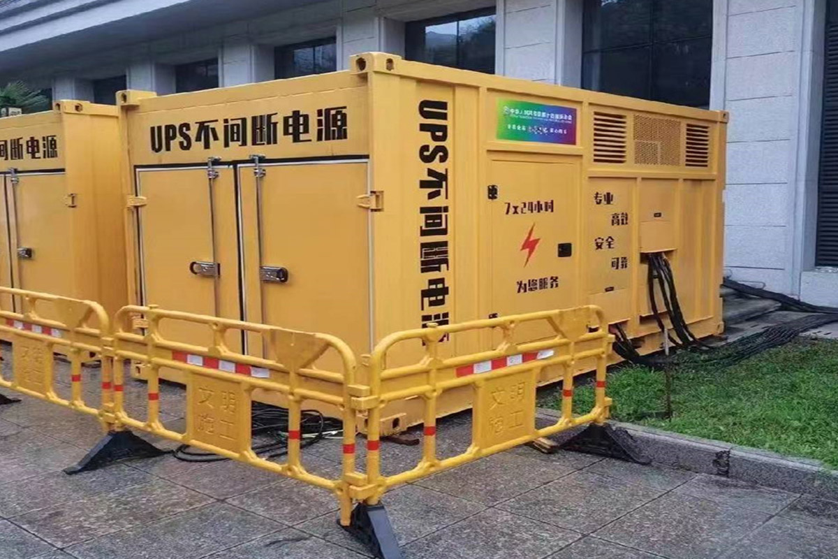 德化发电机租赁施工现场